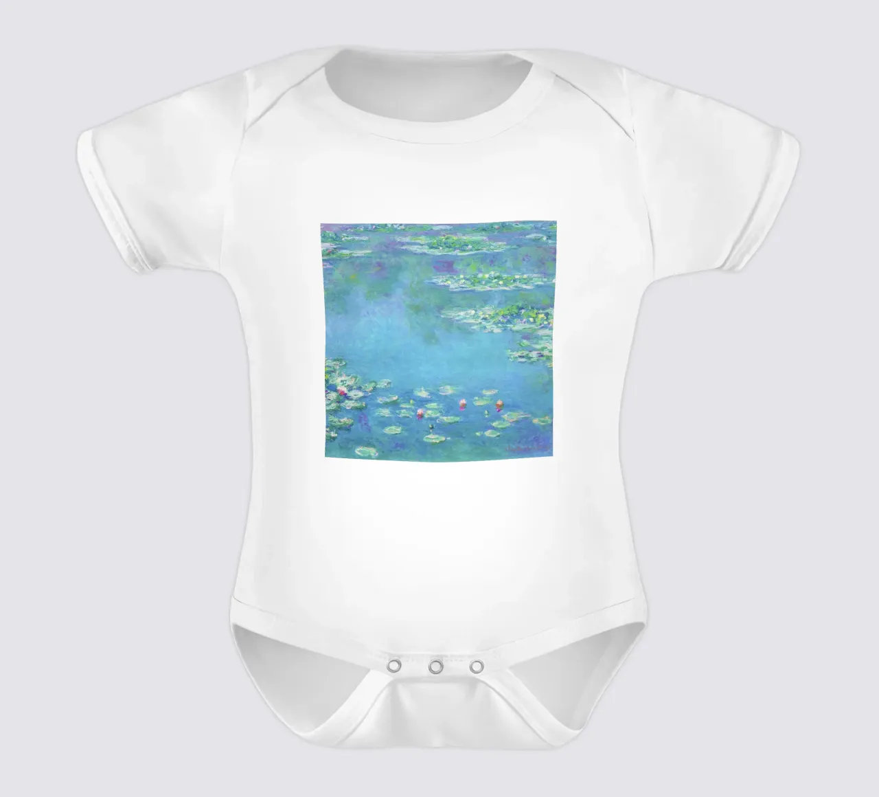 Ninfee di Claude Monet (1840-1926) body neonato maniche corte da Classic Art Prints
