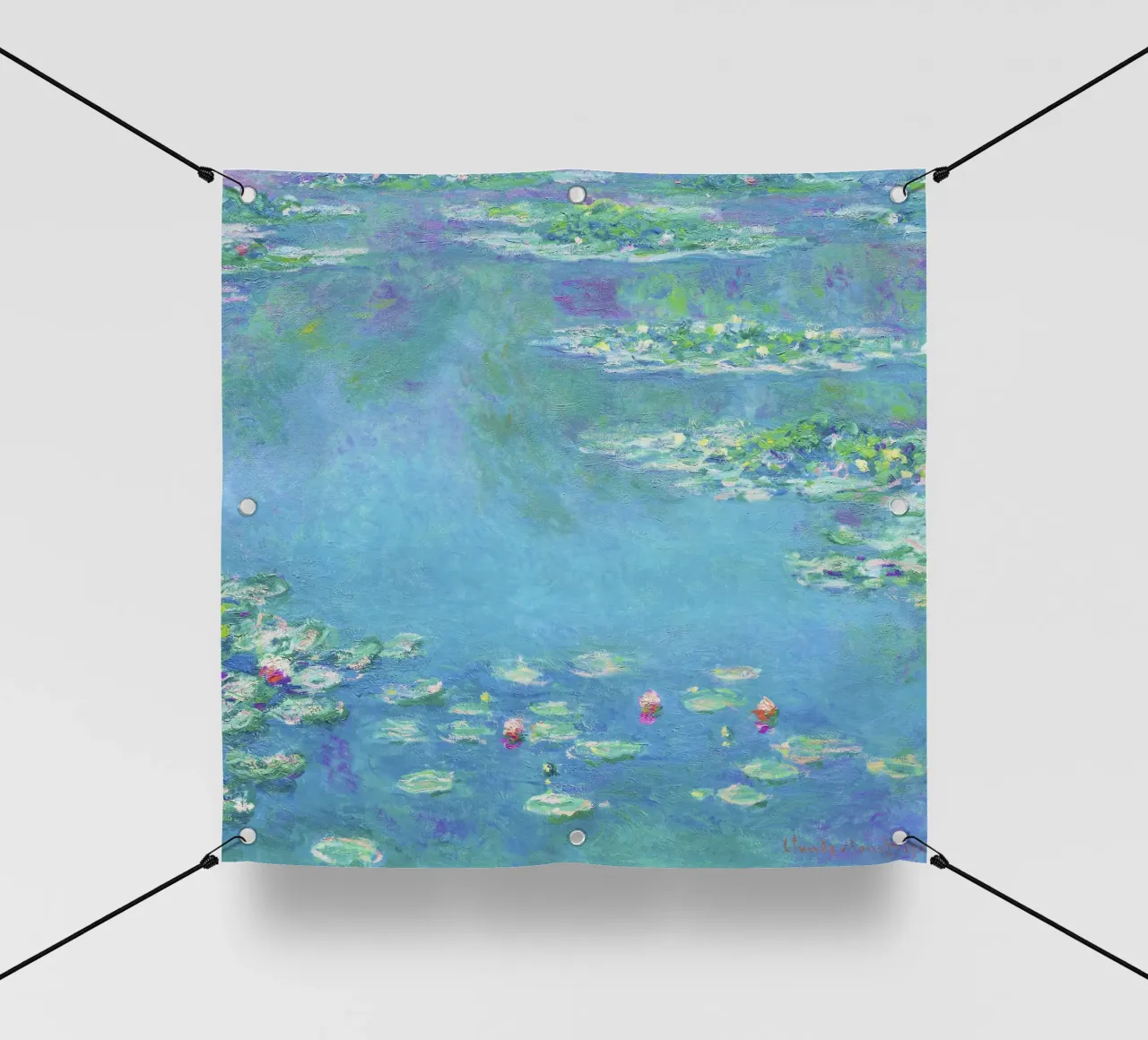 Ninfee di Claude Monet (1840-1926) telo in pvc da Classic Art Prints