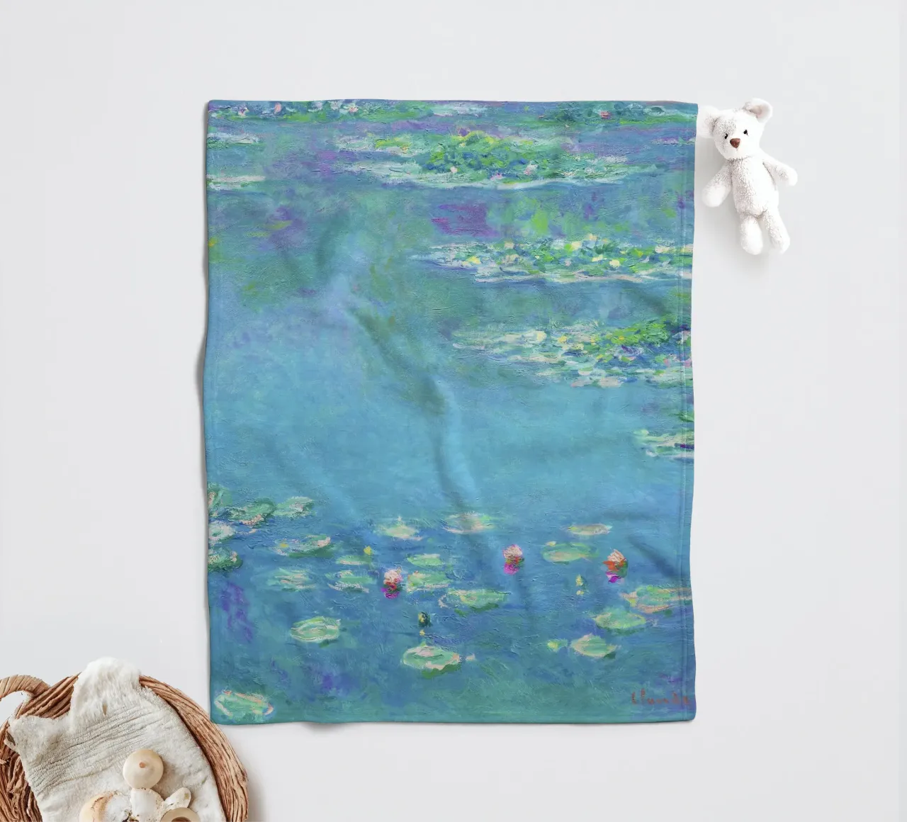 Ninfee di Claude Monet (1840-1926) coperta in pile da Classic Art Prints