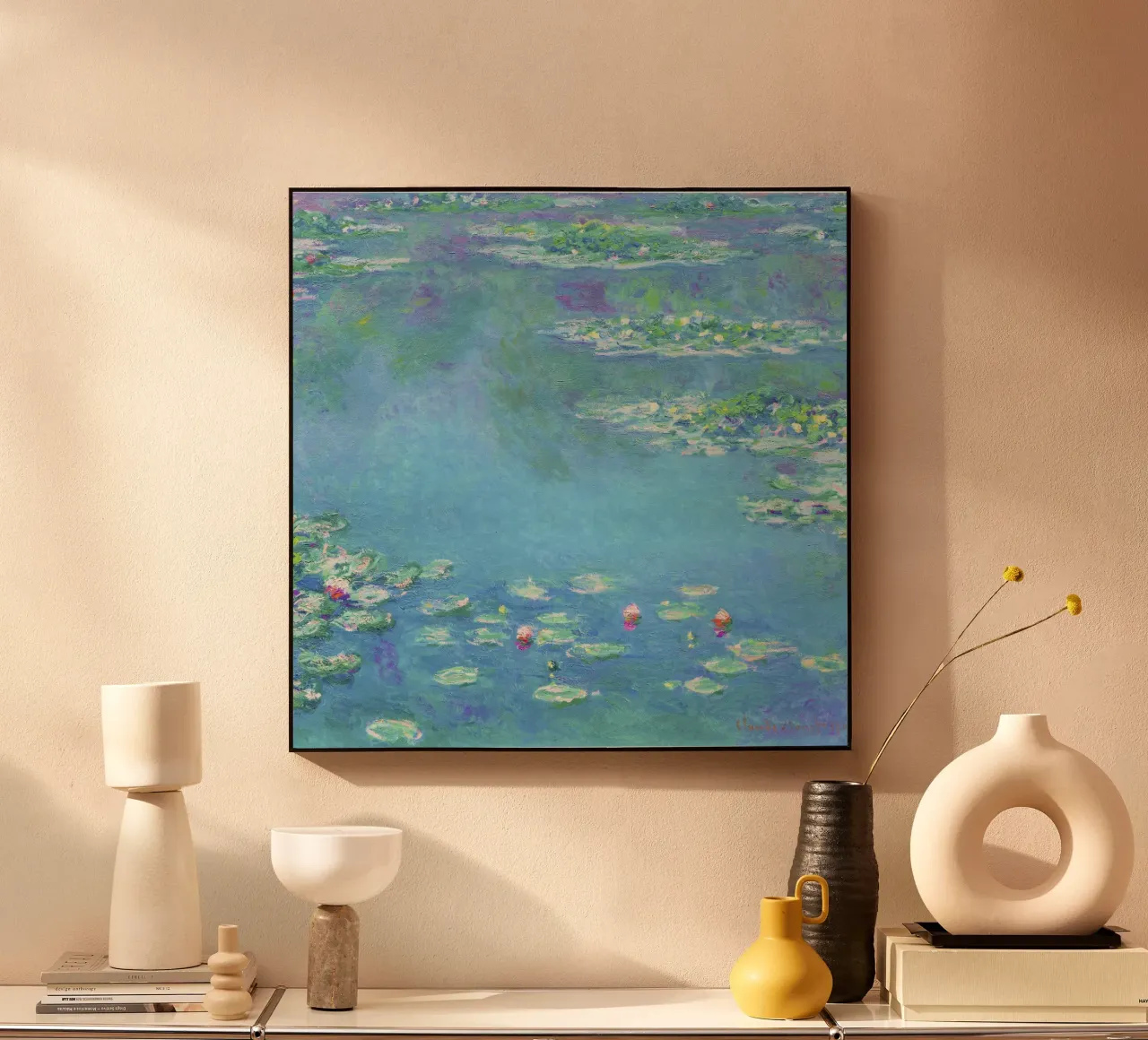 Ninfee di Claude Monet (1840-1926) alluminio dibond da Classic Art Prints