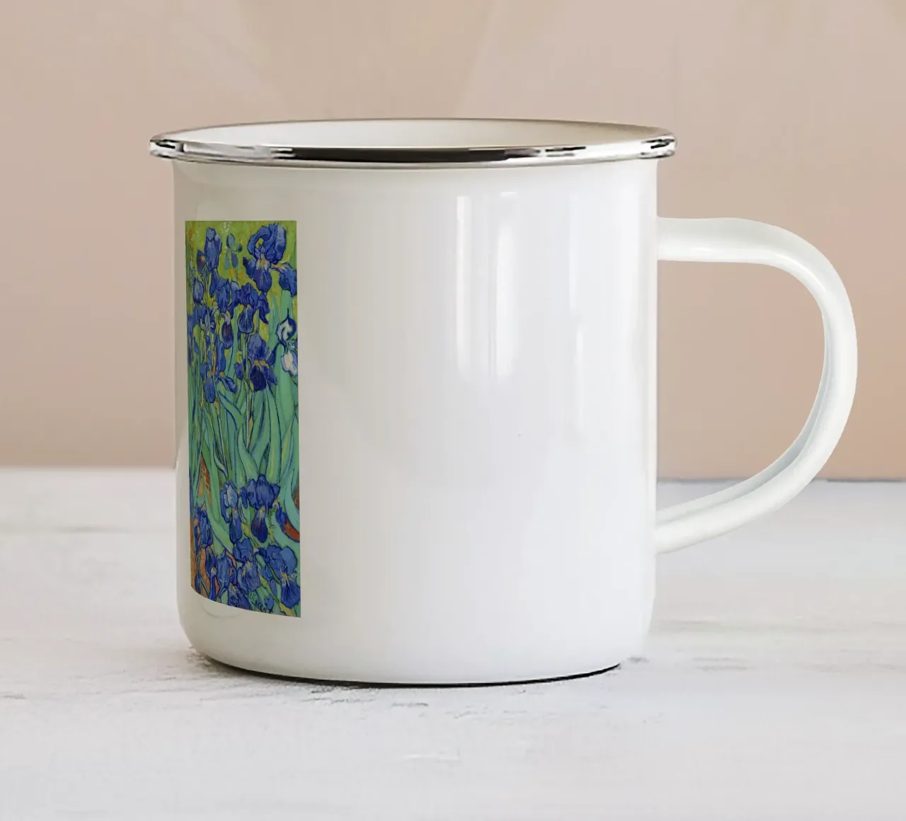 Iris di Vincent van Gogh (1890) i tazza in smalto da Venus Art