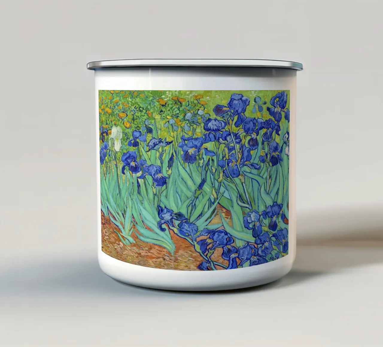 Iris di Vincent van Gogh (1890) i tazza in smalto da Venus Art