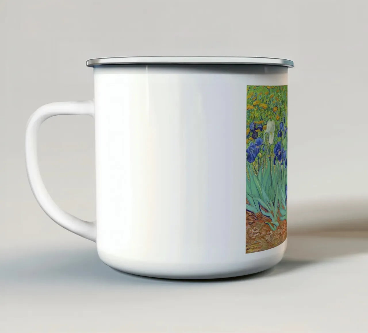 Iris di Vincent van Gogh (1890) i tazza in smalto da Venus Art