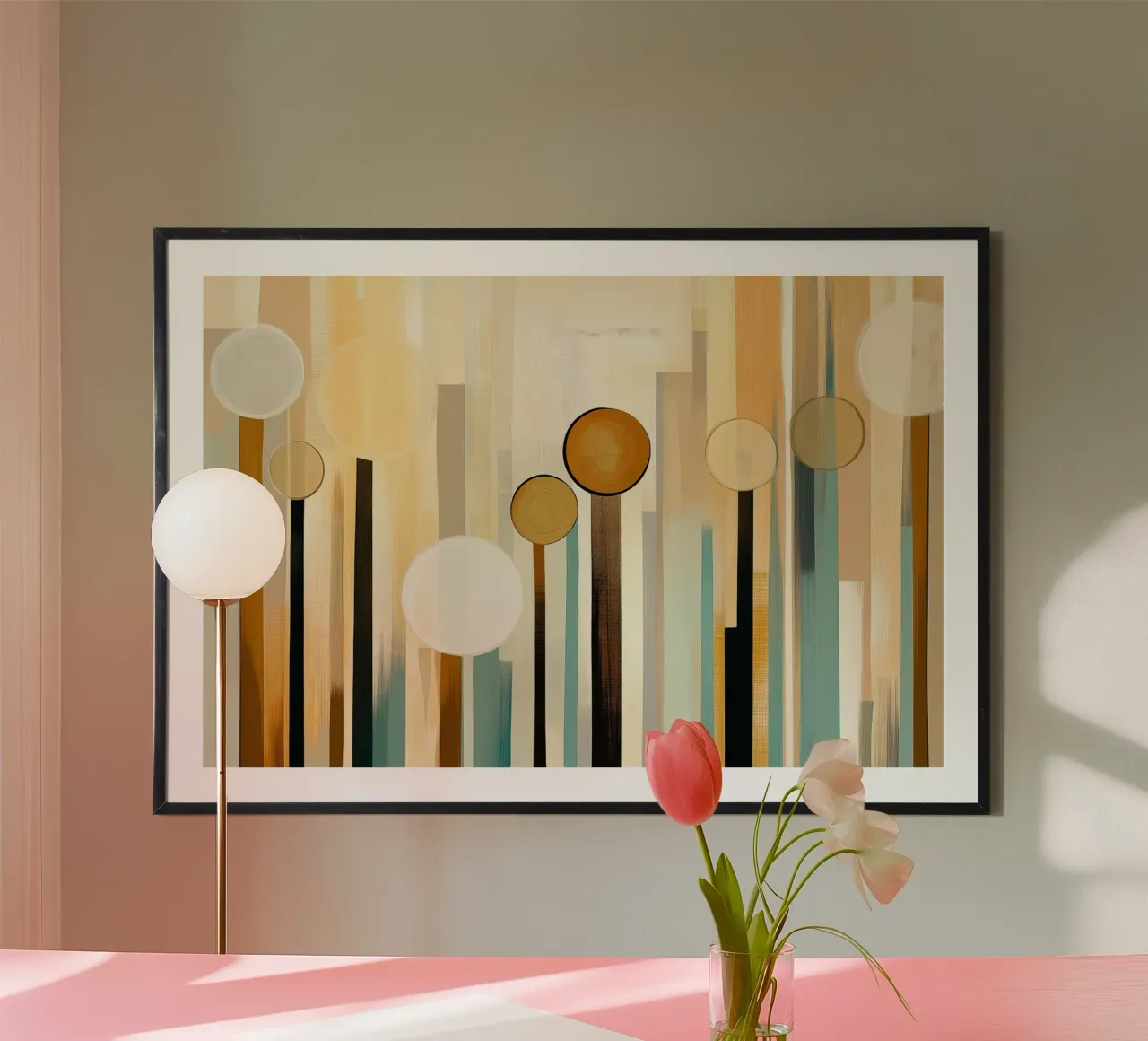 Forme astratte poster con telaio in plastica da Imagine