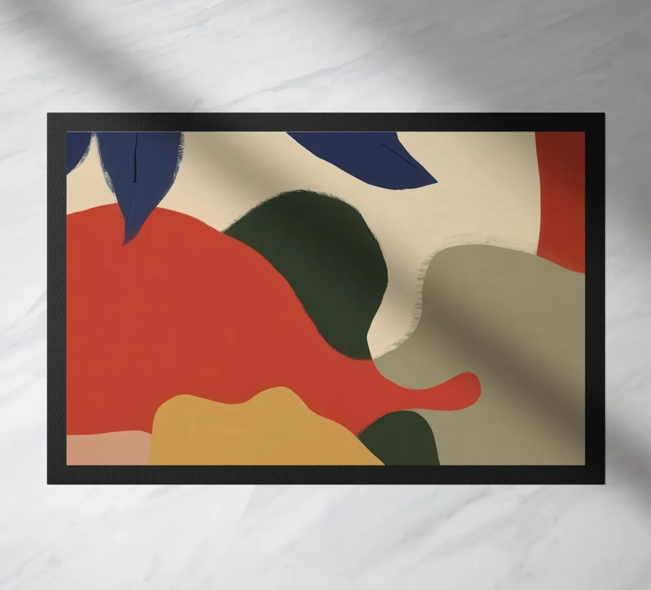 Abstract Foliage Forms doormat by Lyra Glaze