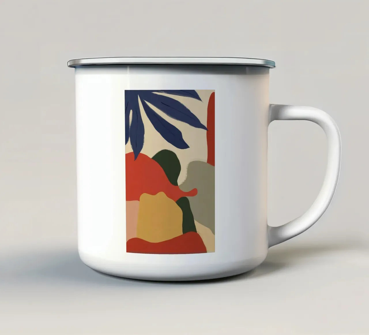 Forme astratte di fogliame tazza in smalto da Lyra Glaze