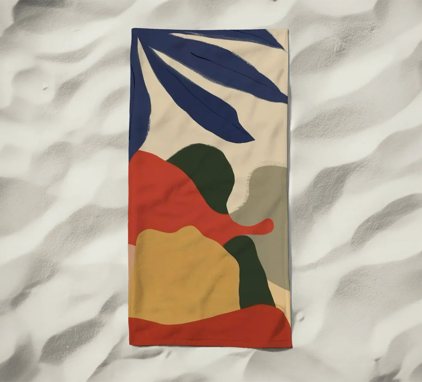 Abstract Foliage Forms beach towel by Lyra Glaze