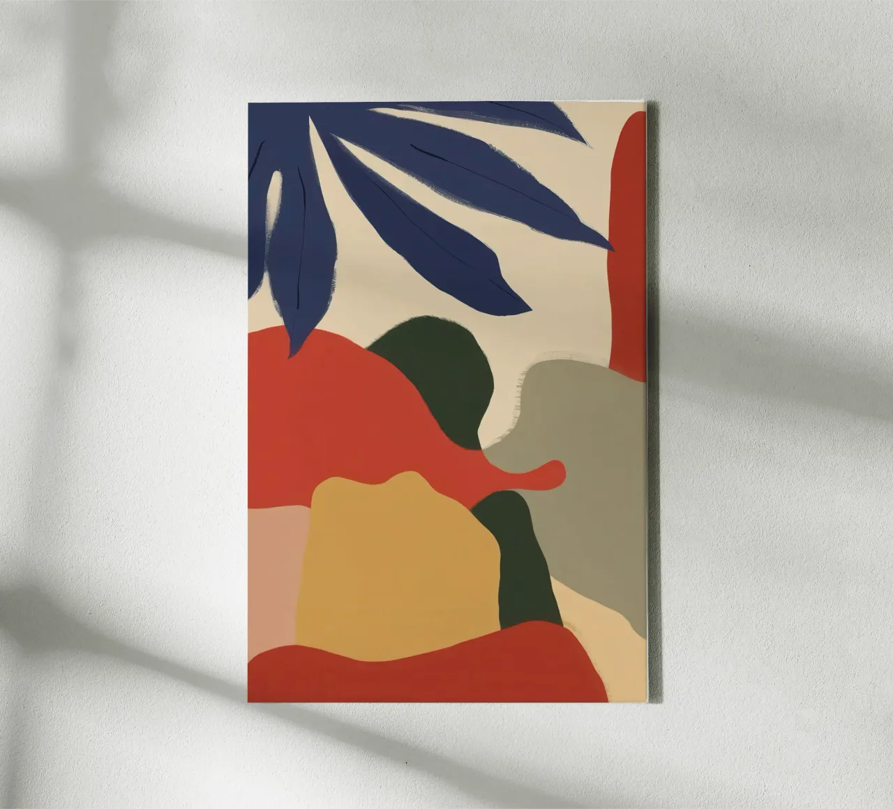 Abstract Foliage Forms canvas with Floater frame by Lyra Glaze