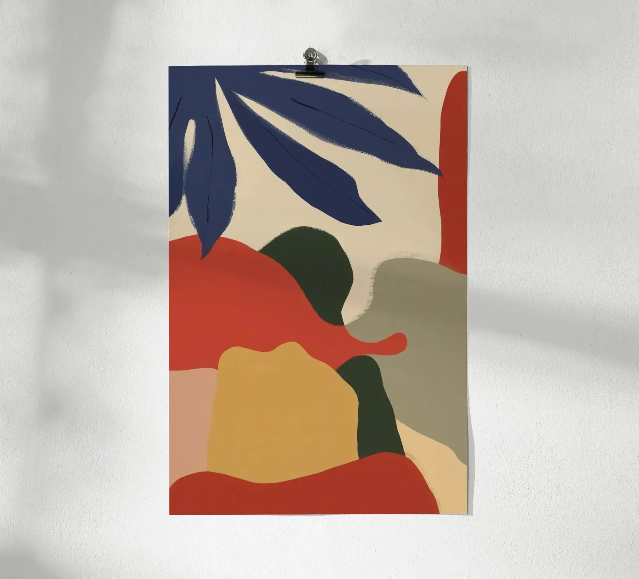 Forme astratte di fogliame poster con telaio in plastica da Lyra Glaze