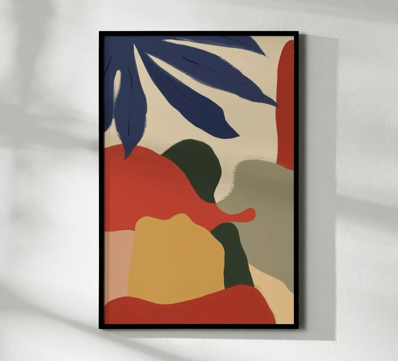 Forme astratte di fogliame poster con telaio in plastica da Lyra Glaze