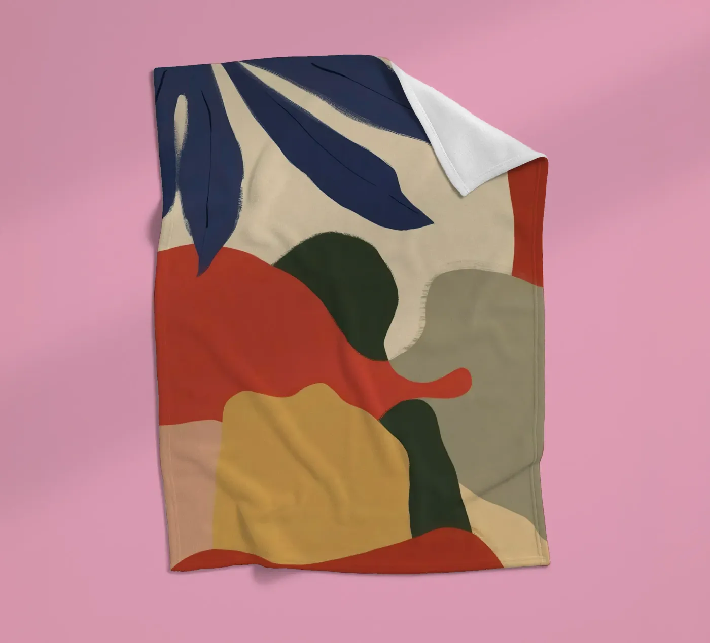 Abstract Foliage Forms fleece blanket by Lyra Glaze