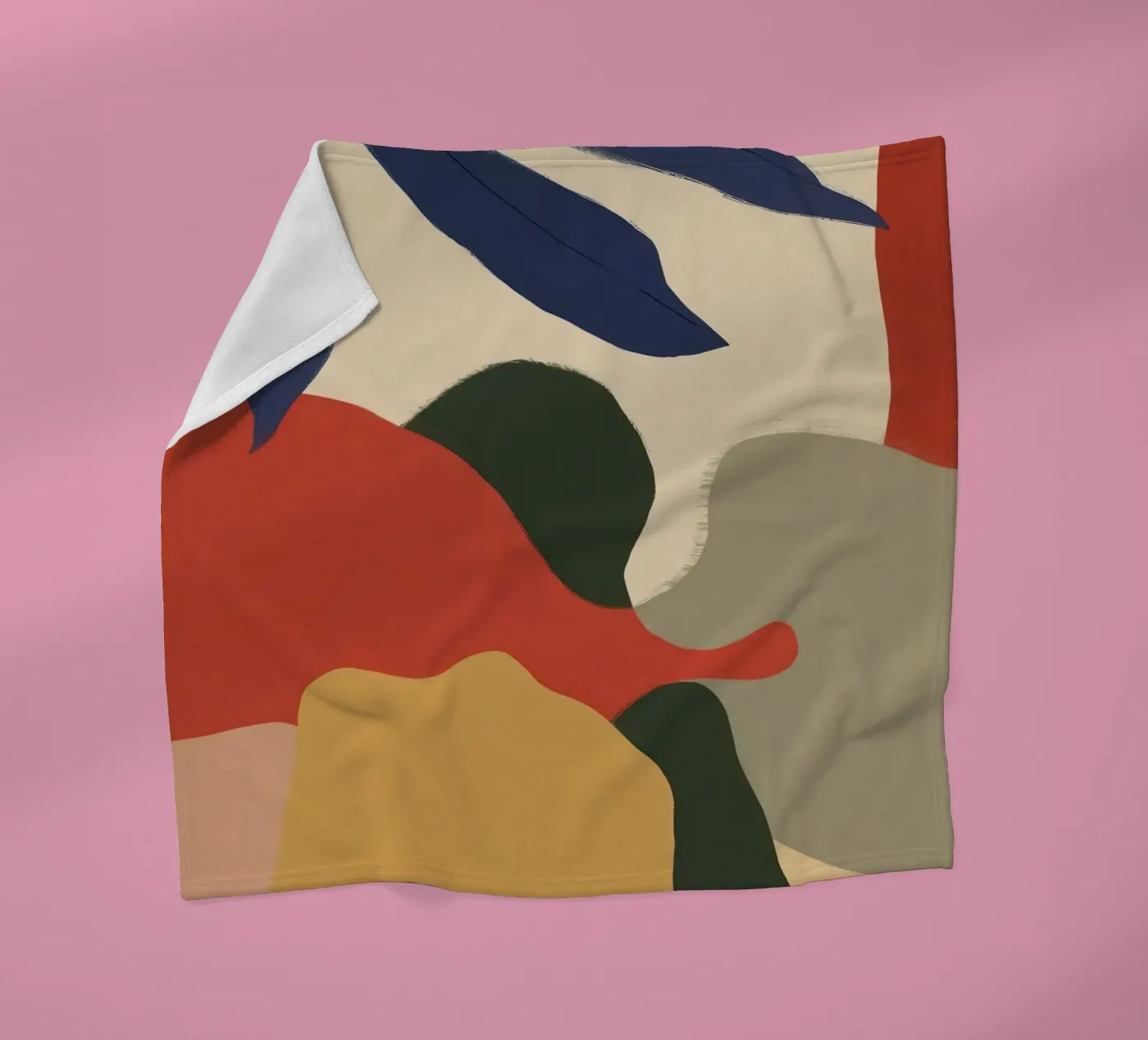 Abstract Foliage Forms fleece blanket by Lyra Glaze