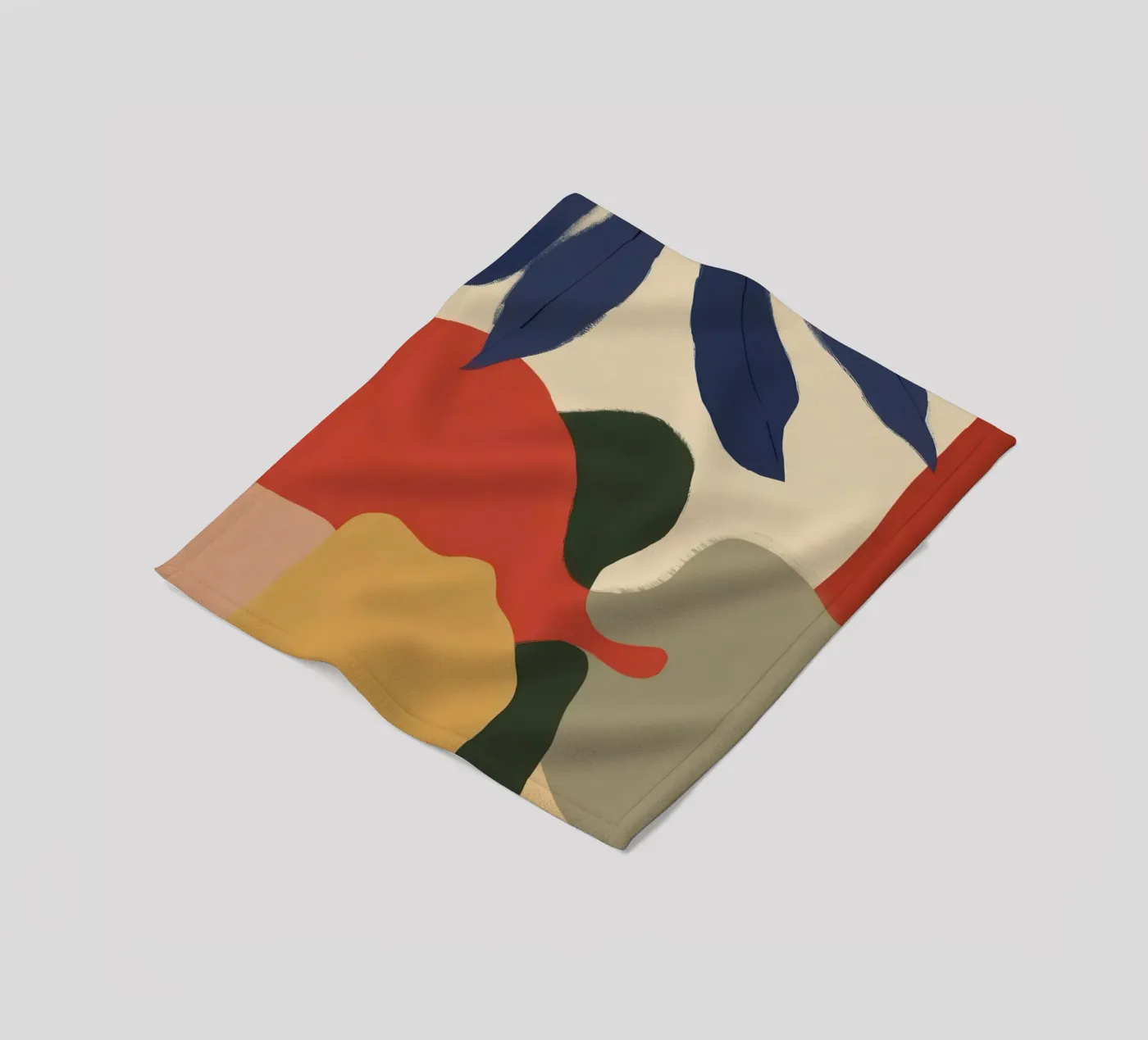 Abstract Foliage Forms fleece blanket by Lyra Glaze