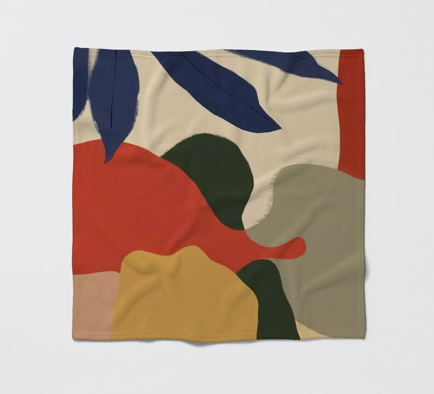 Abstract Foliage Forms fleece blanket by Lyra Glaze