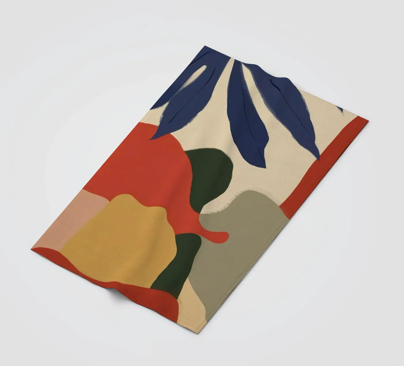 Abstract Foliage Forms fleece blanket by Lyra Glaze