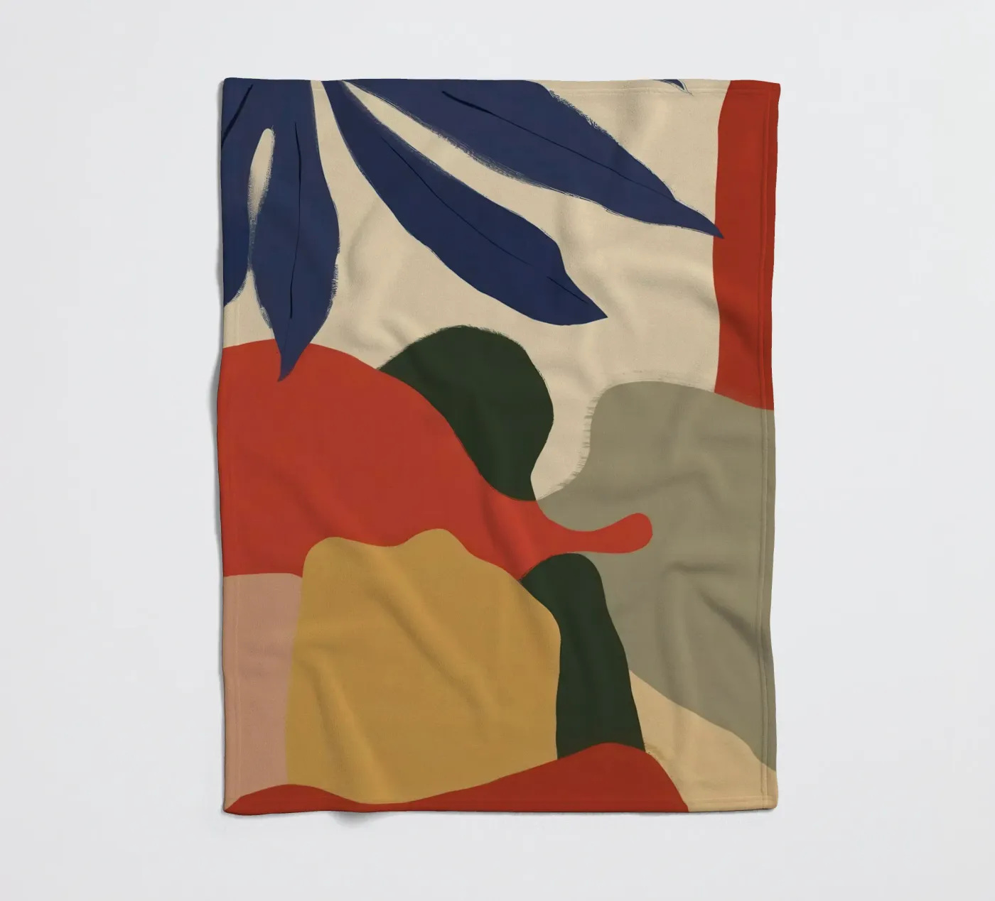 Abstract Foliage Forms fleece blanket by Lyra Glaze