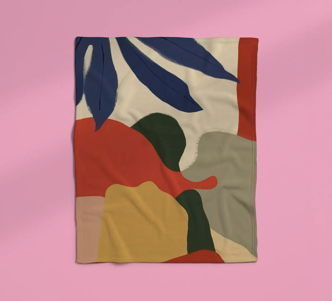 Abstract Foliage Forms fleece blanket by Lyra Glaze