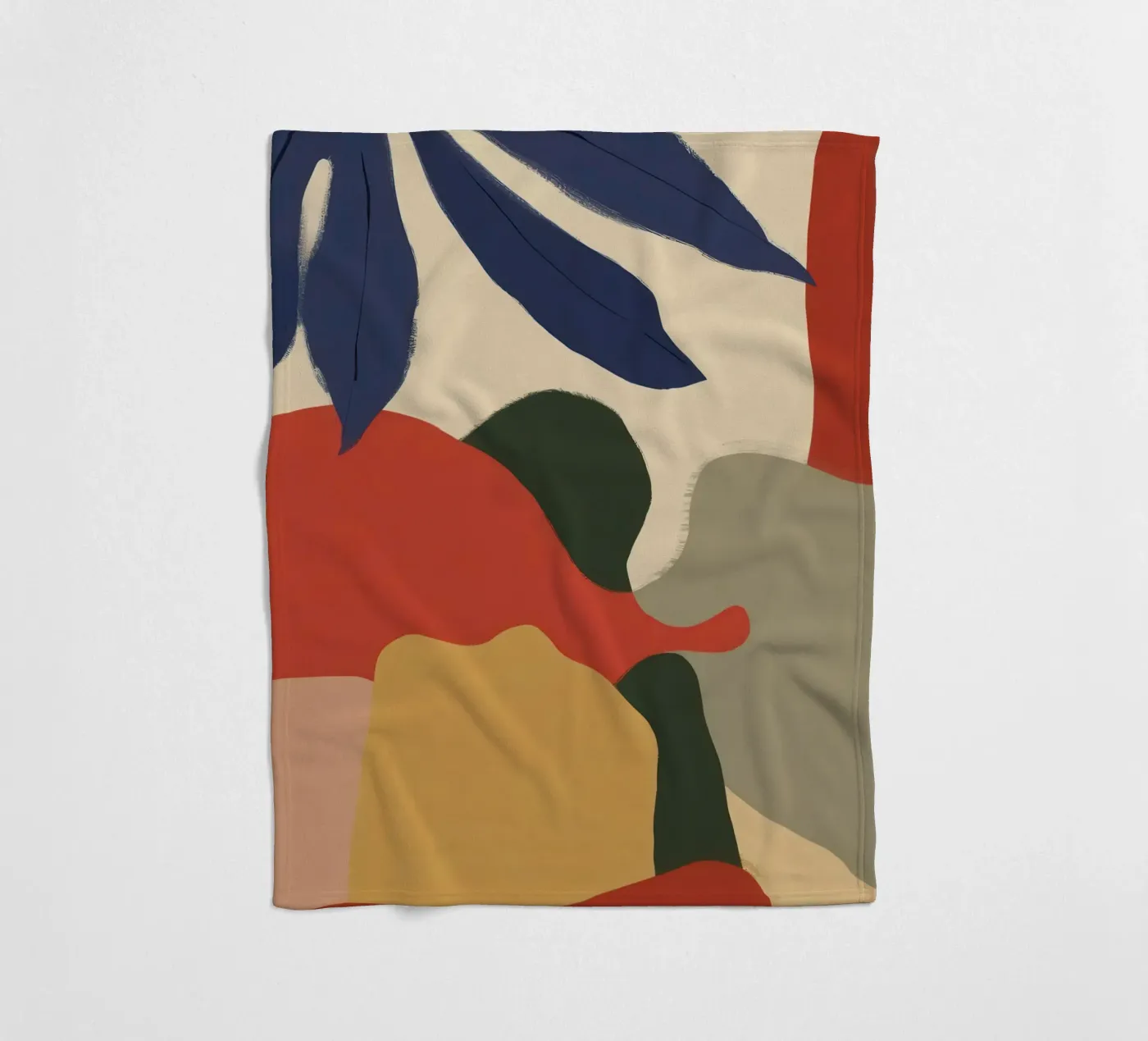 Abstract Foliage Forms fleece blanket by Lyra Glaze
