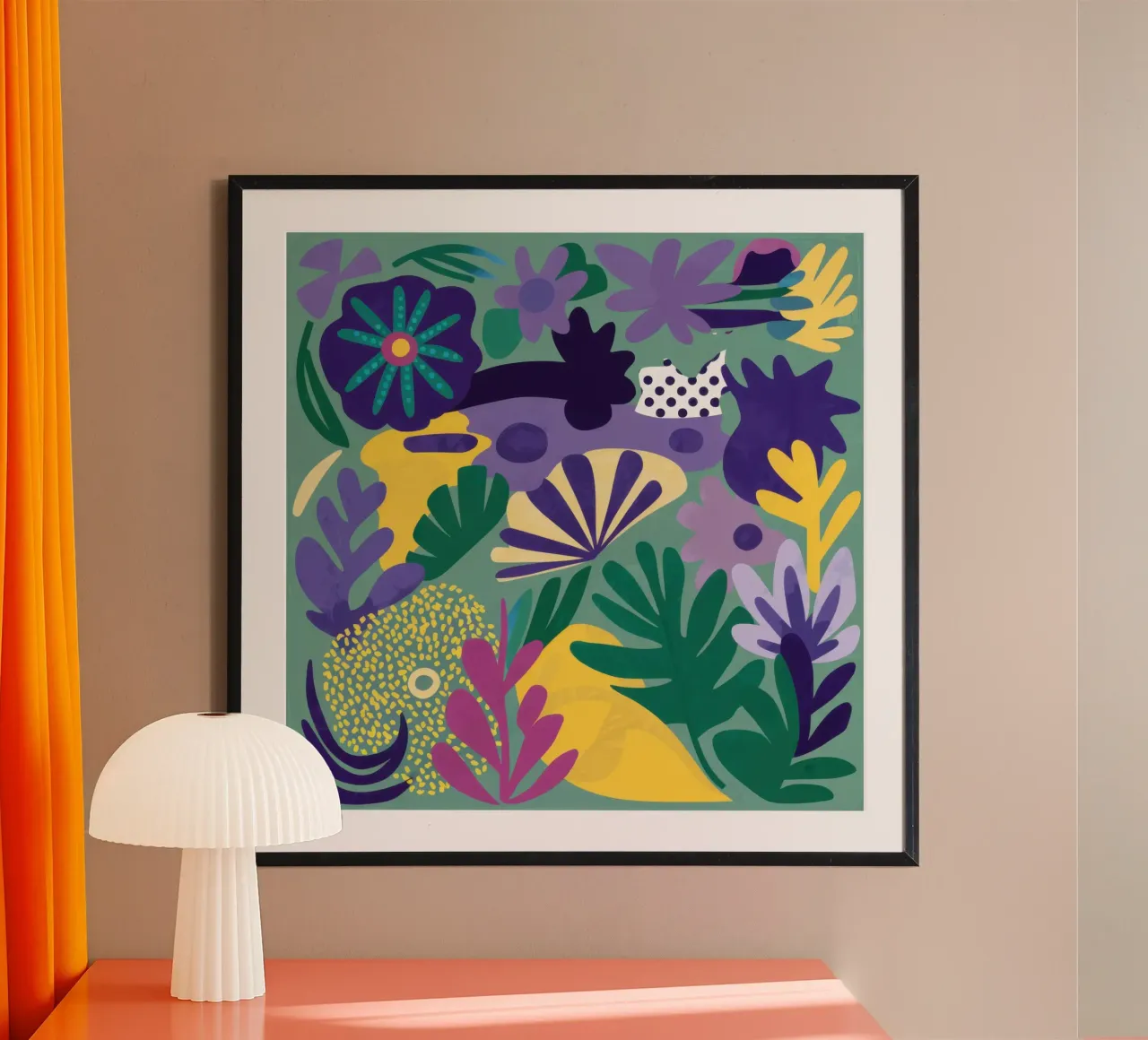 Caos della fioritura abissale poster con telaio in plastica da Bara Suara