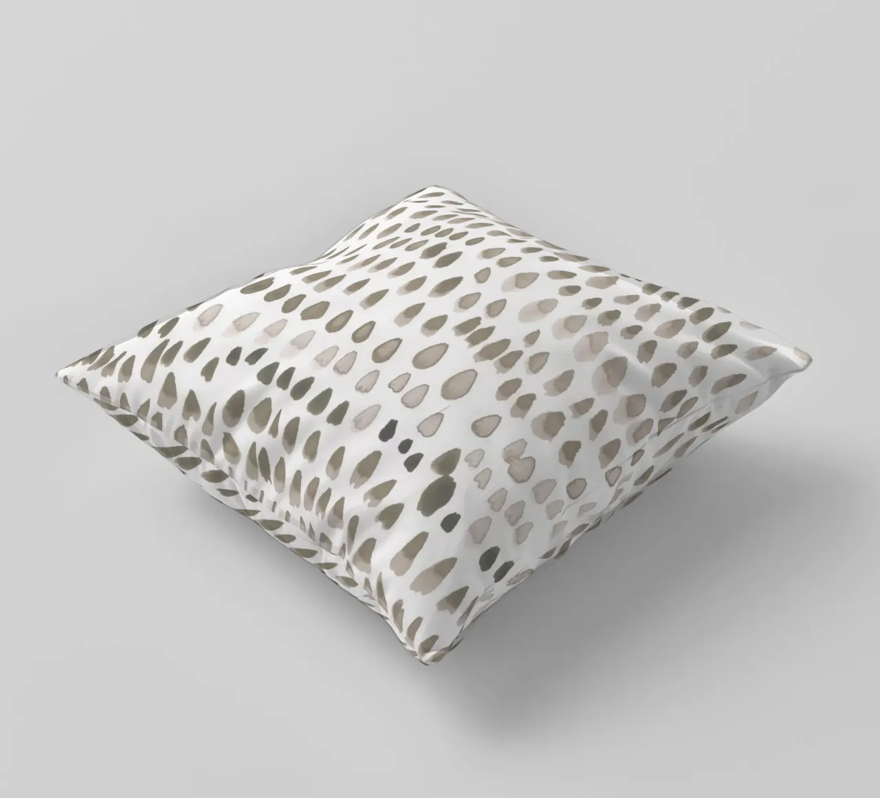 painted dots light brown cuscino da IRIS LEHNHARDT FINE ART