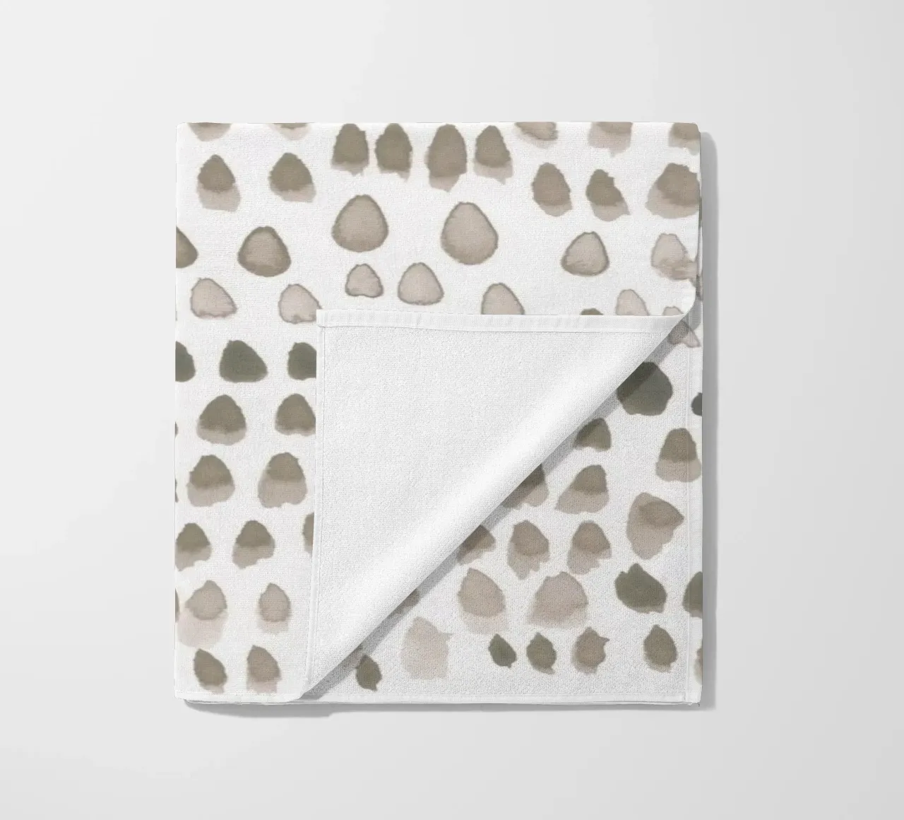 painted dots light brown telo mare da IRIS LEHNHARDT FINE ART