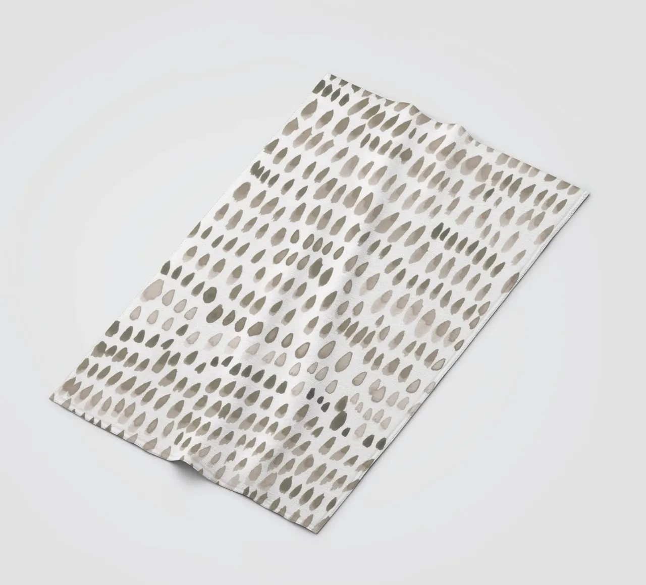painted dots light brown coperta in pile da IRIS LEHNHARDT FINE ART