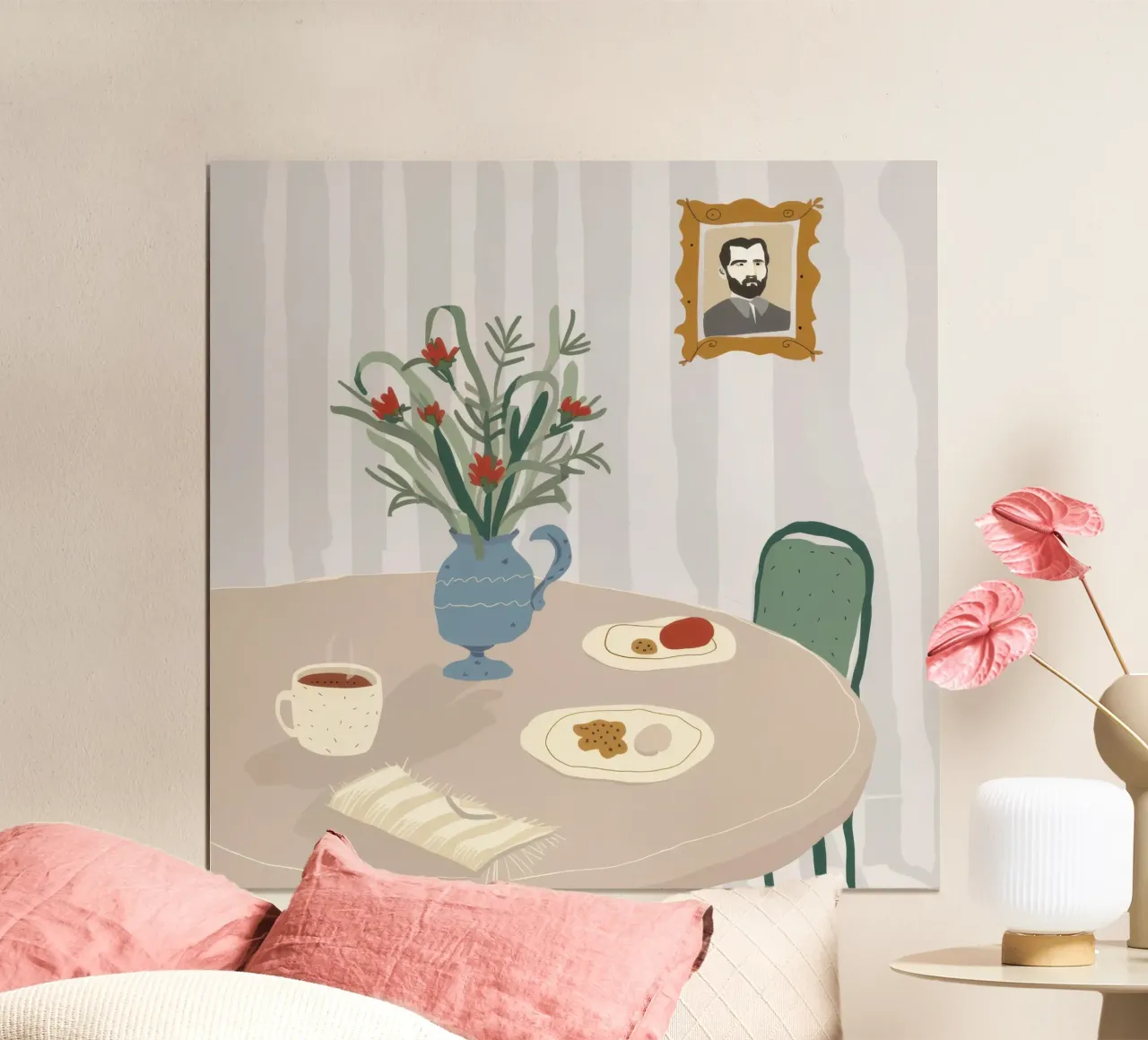 Angolo tranquillo per la colazione poster da Snow Mist