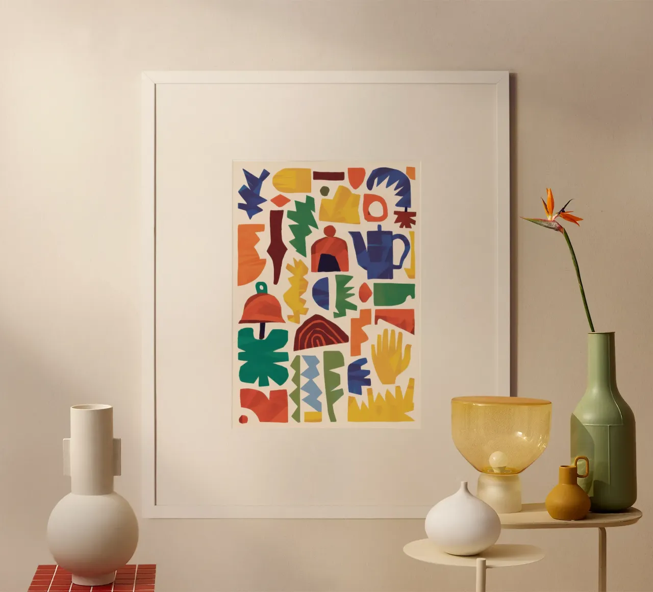 Carnevale dalle forme giocose poster con telaio in plastica da Snow Mist
