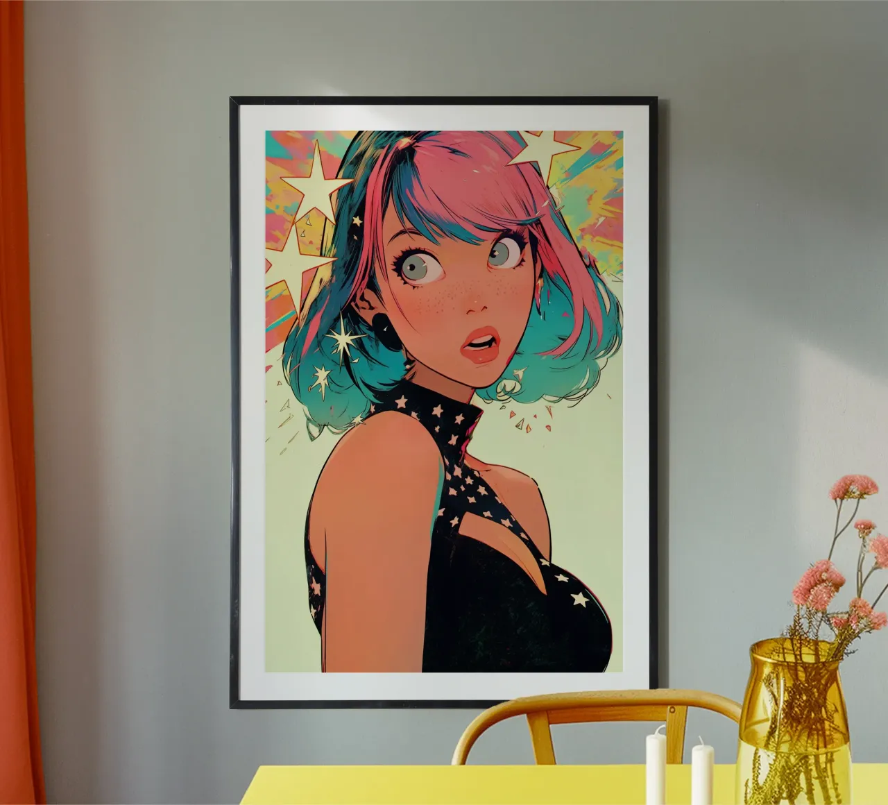 Pixie Pop Collection No 03 poster con telaio in legno da treechild