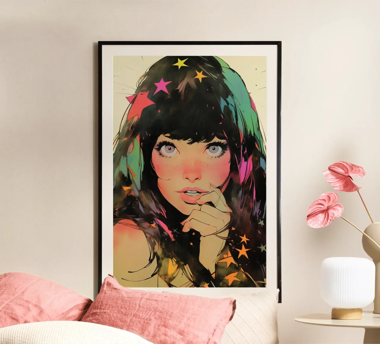 Pixie Pop Collection No 04 poster con telaio in legno da treechild