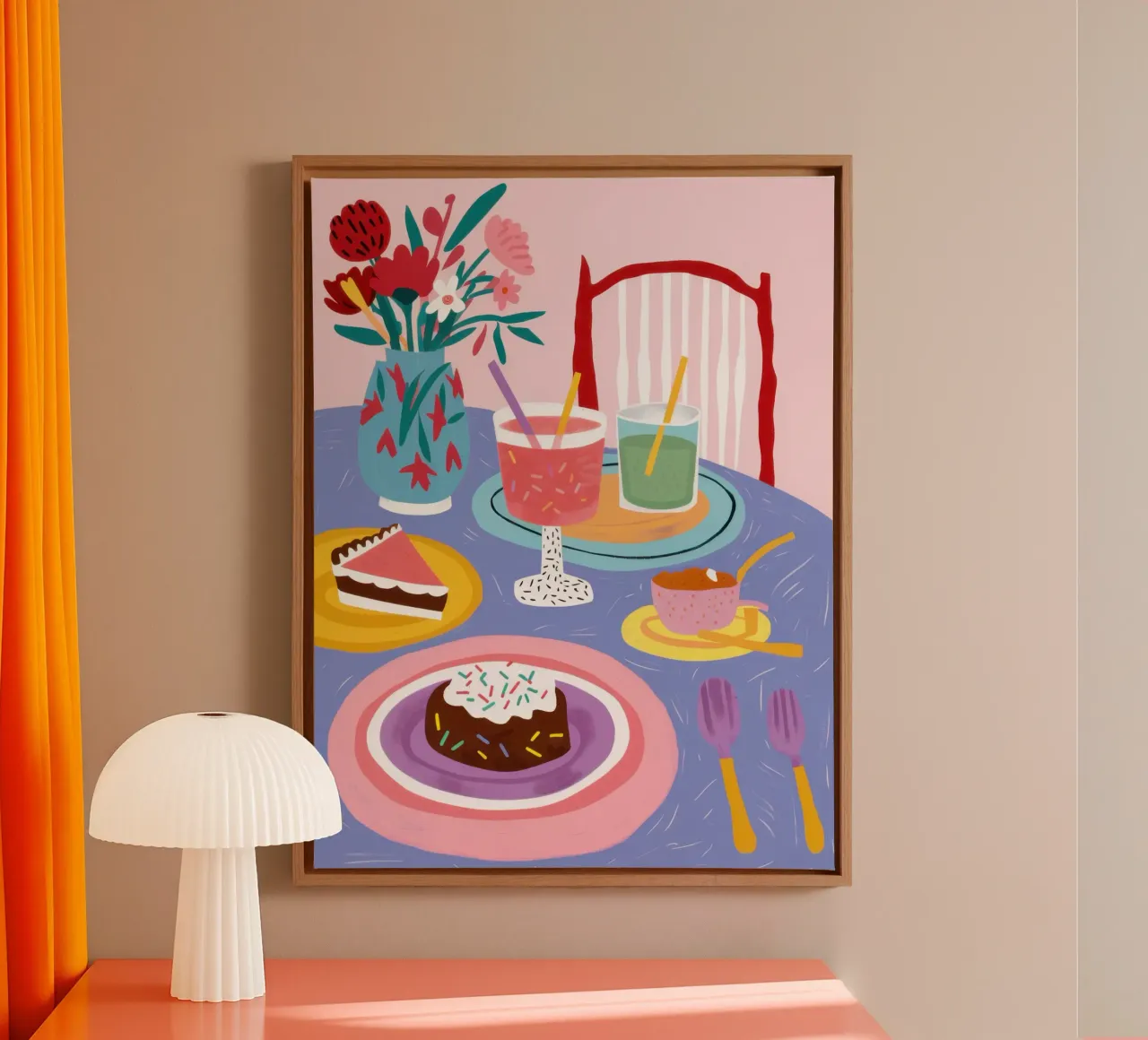 Douceur de l'après-midi toile avec Caisse américaine de Astra Mist