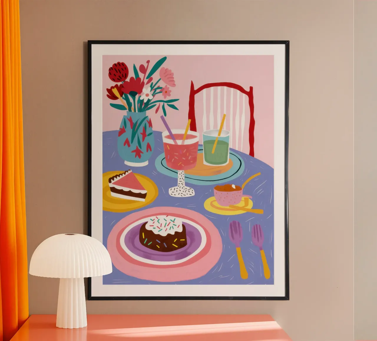 Douceur de l'après-midi poster avec cadre en plastique de Astra Mist