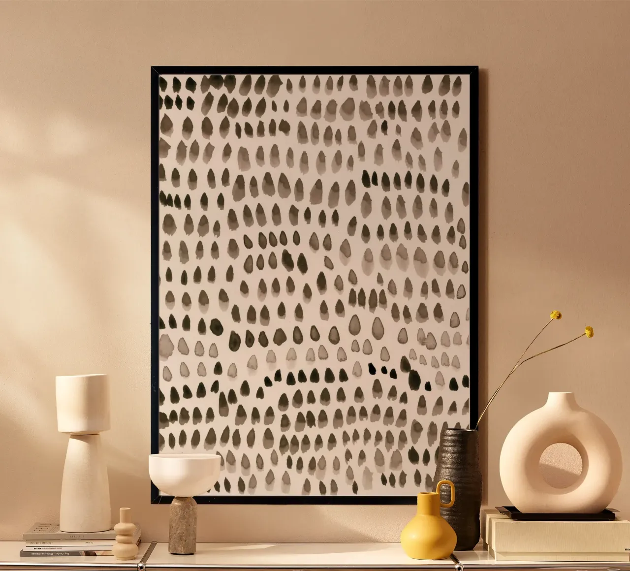 painted dots brown poster da IRIS LEHNHARDT FINE ART