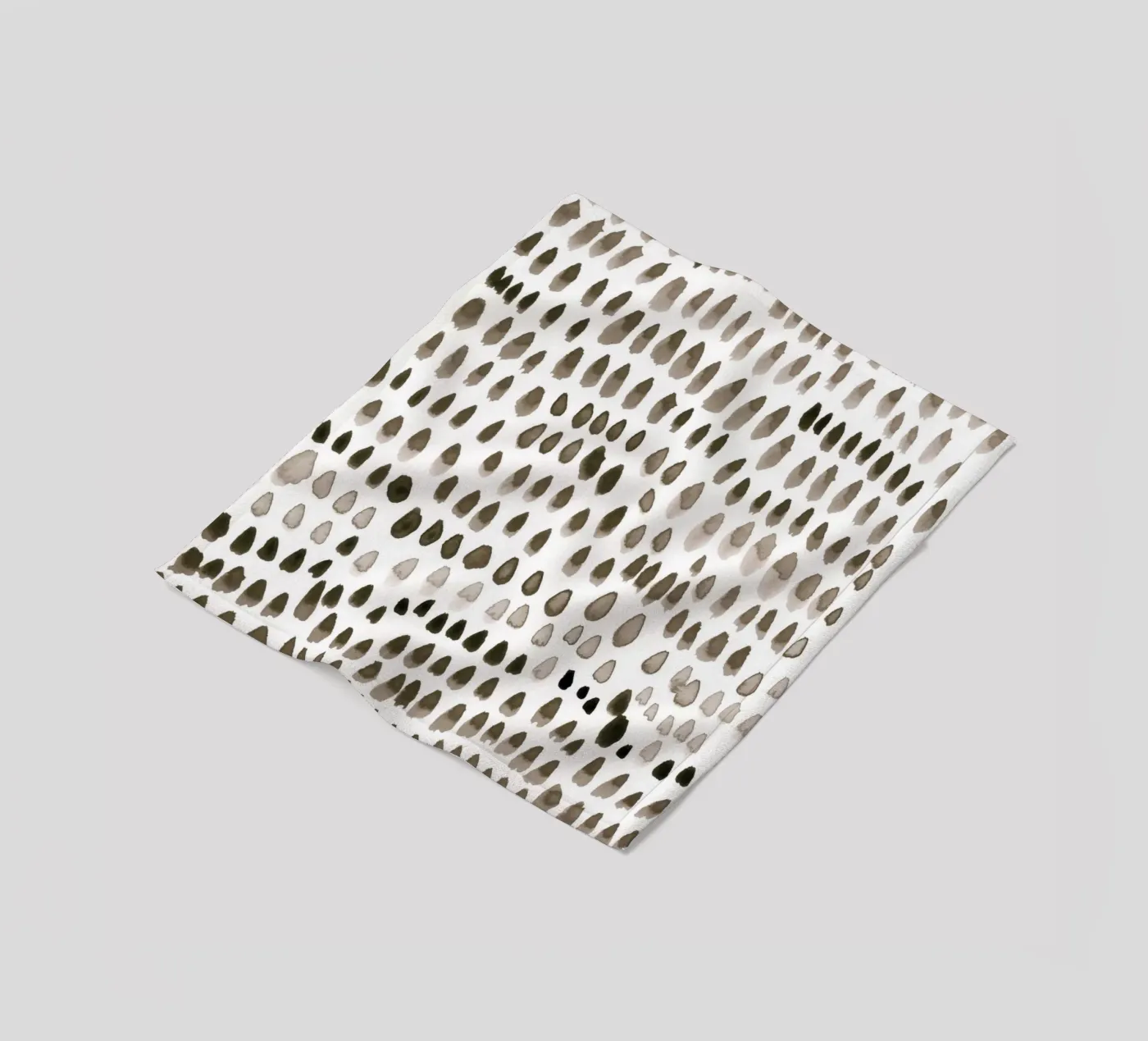 painted dots brown fleecedeken van IRIS LEHNHARDT FINE ART