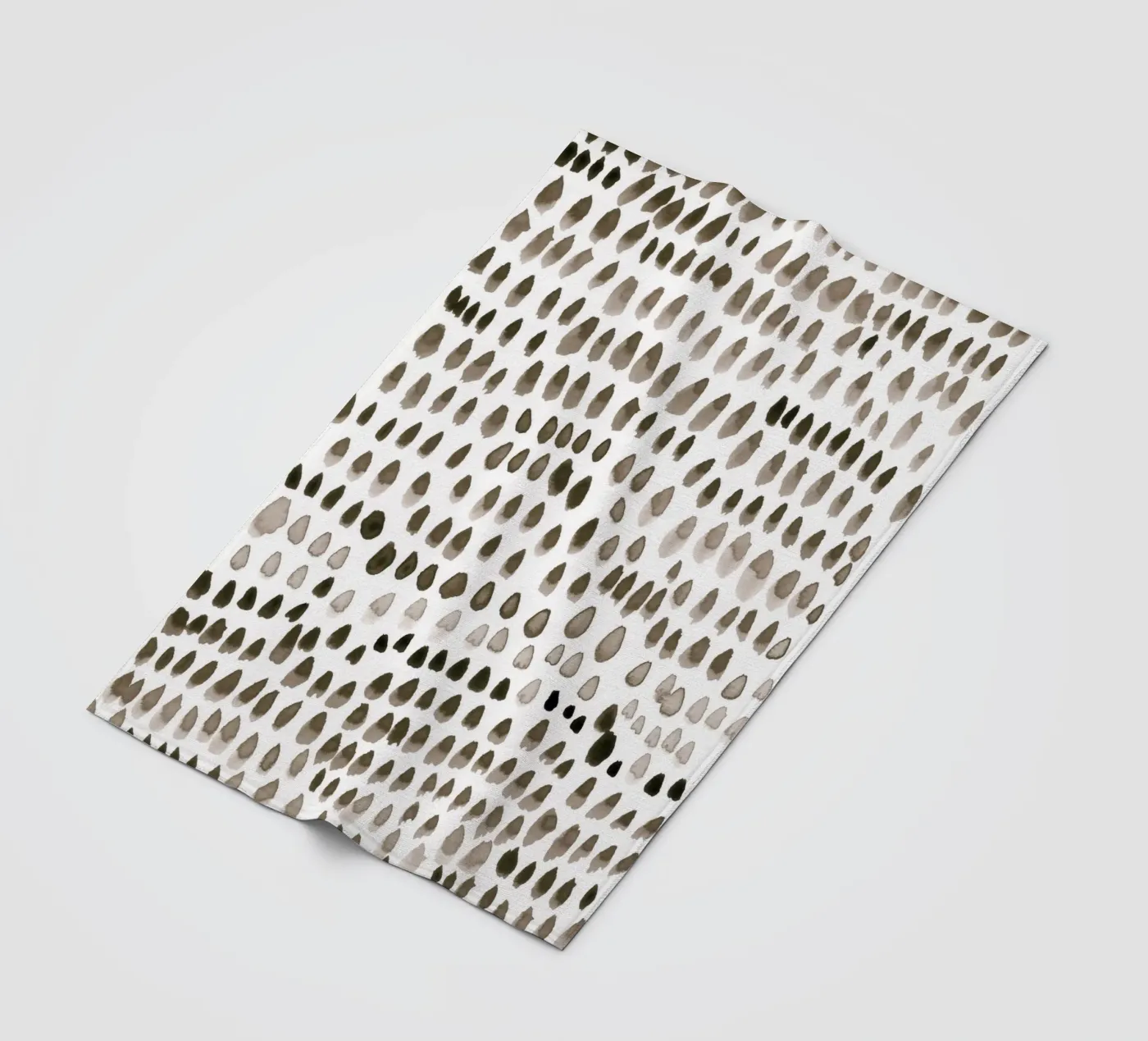 painted dots brown fleecedeken van IRIS LEHNHARDT FINE ART