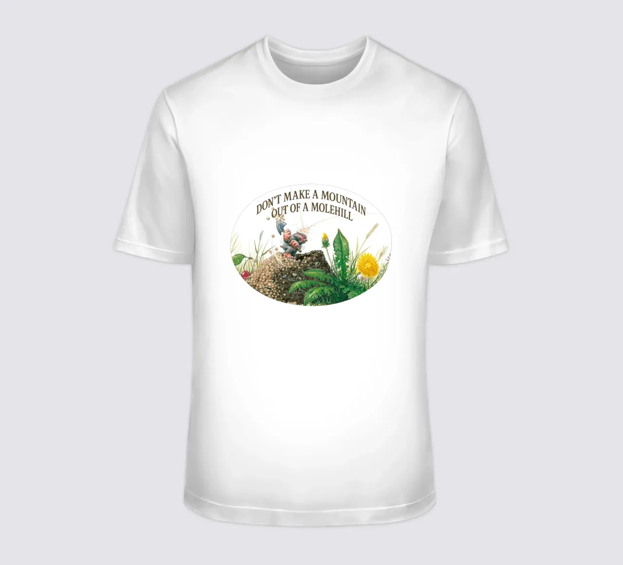 DON´T MAKE A MOUNTAIN OUT OF A MOLEHILL t-shirt da Vintage Van Gogh