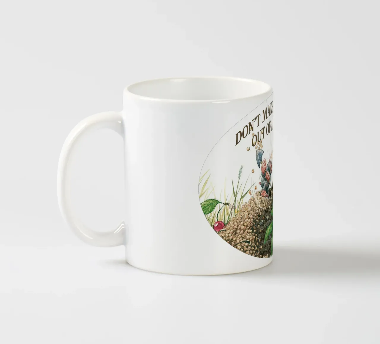 DON´T MAKE A MOUNTAIN OUT OF A MOLEHILL tazza in ceramica da Vintage Van Gogh