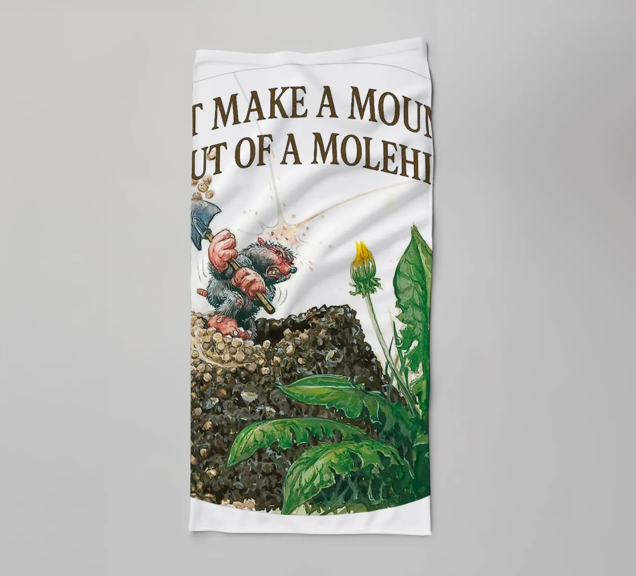 DON´T MAKE A MOUNTAIN OUT OF A MOLEHILL asciugamano da bagno da Vintage Van Gogh