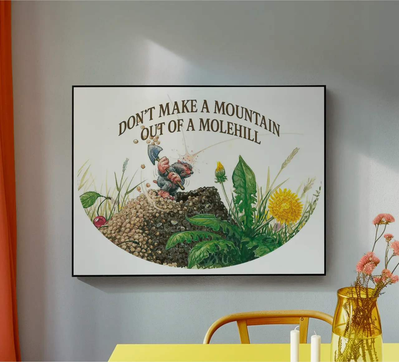 DON´T MAKE A MOUNTAIN OUT OF A MOLEHILL plexiglass da Vintage Van Gogh