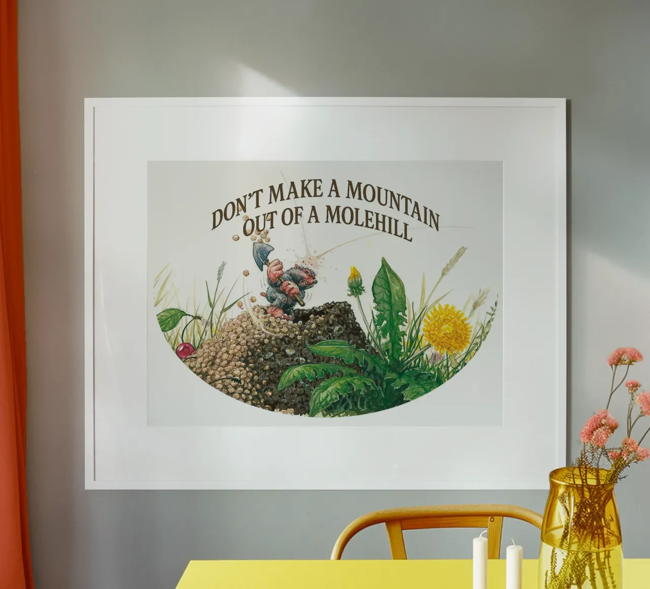 DON´T MAKE A MOUNTAIN OUT OF A MOLEHILL poster by Vintage Van Gogh