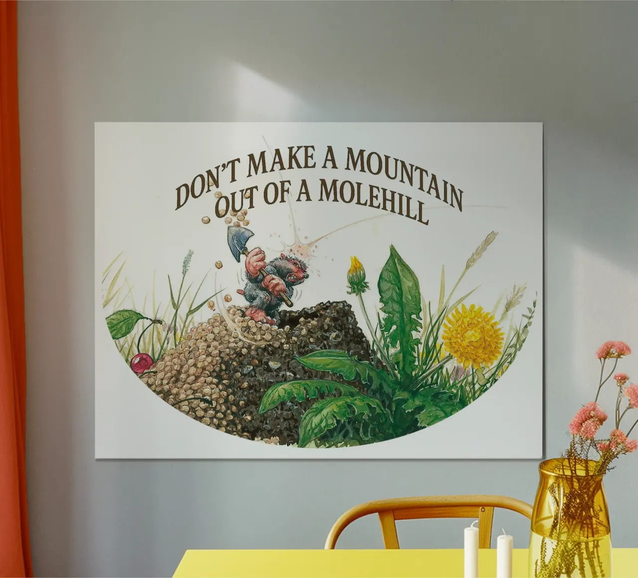 DON´T MAKE A MOUNTAIN OUT OF A MOLEHILL poster by Vintage Van Gogh