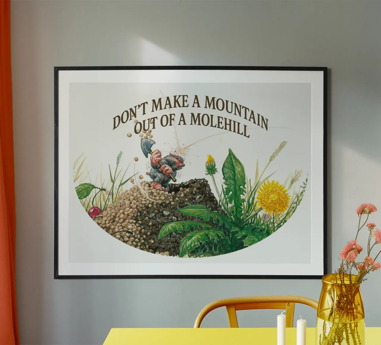 DON´T MAKE A MOUNTAIN OUT OF A MOLEHILL poster by Vintage Van Gogh