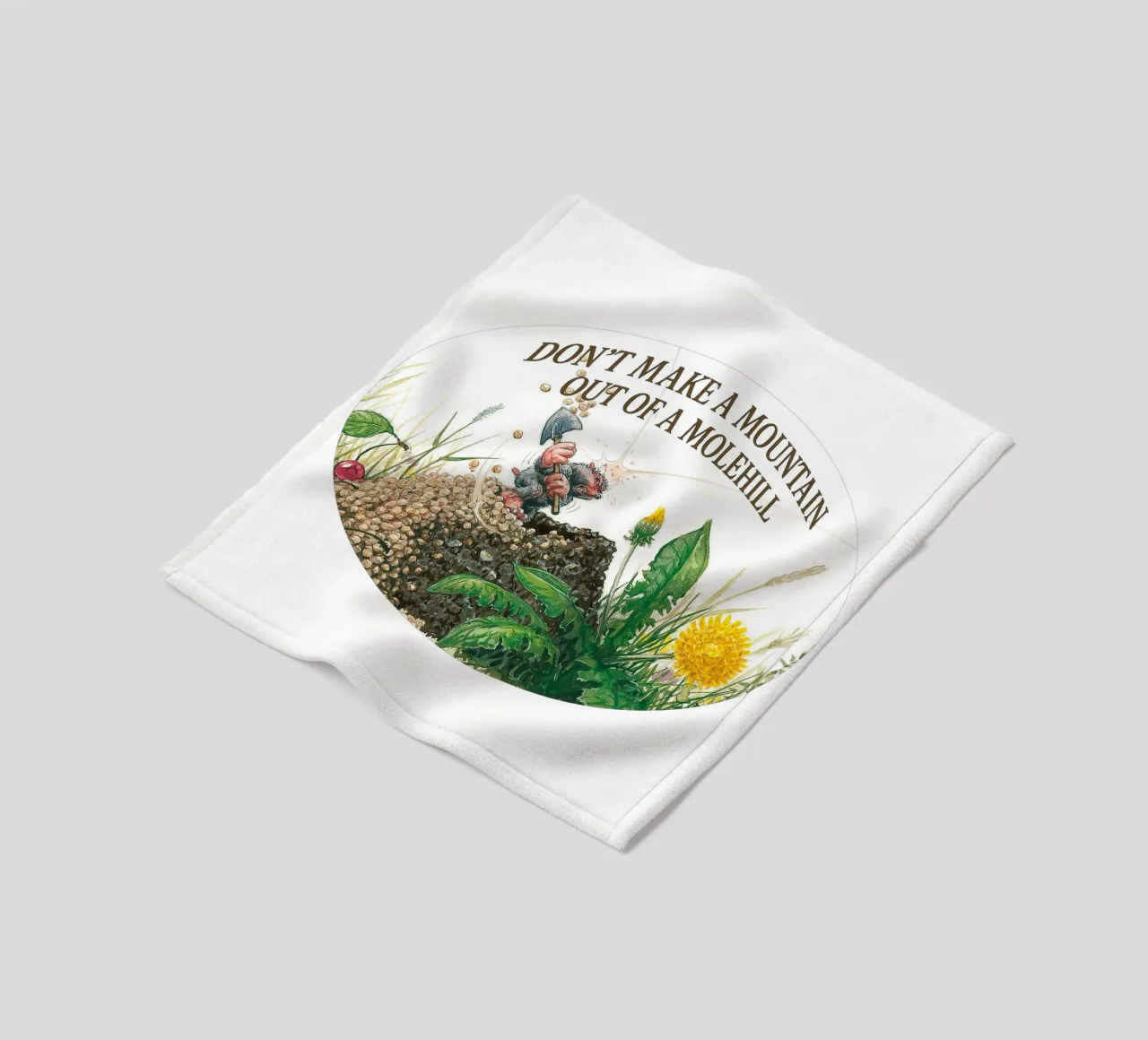 DON´T MAKE A MOUNTAIN OUT OF A MOLEHILL coperta in pile da Vintage Van Gogh