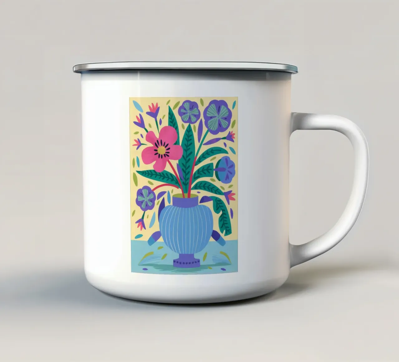 Vaso Azzurro Radiance tazza in smalto da Bara Suara