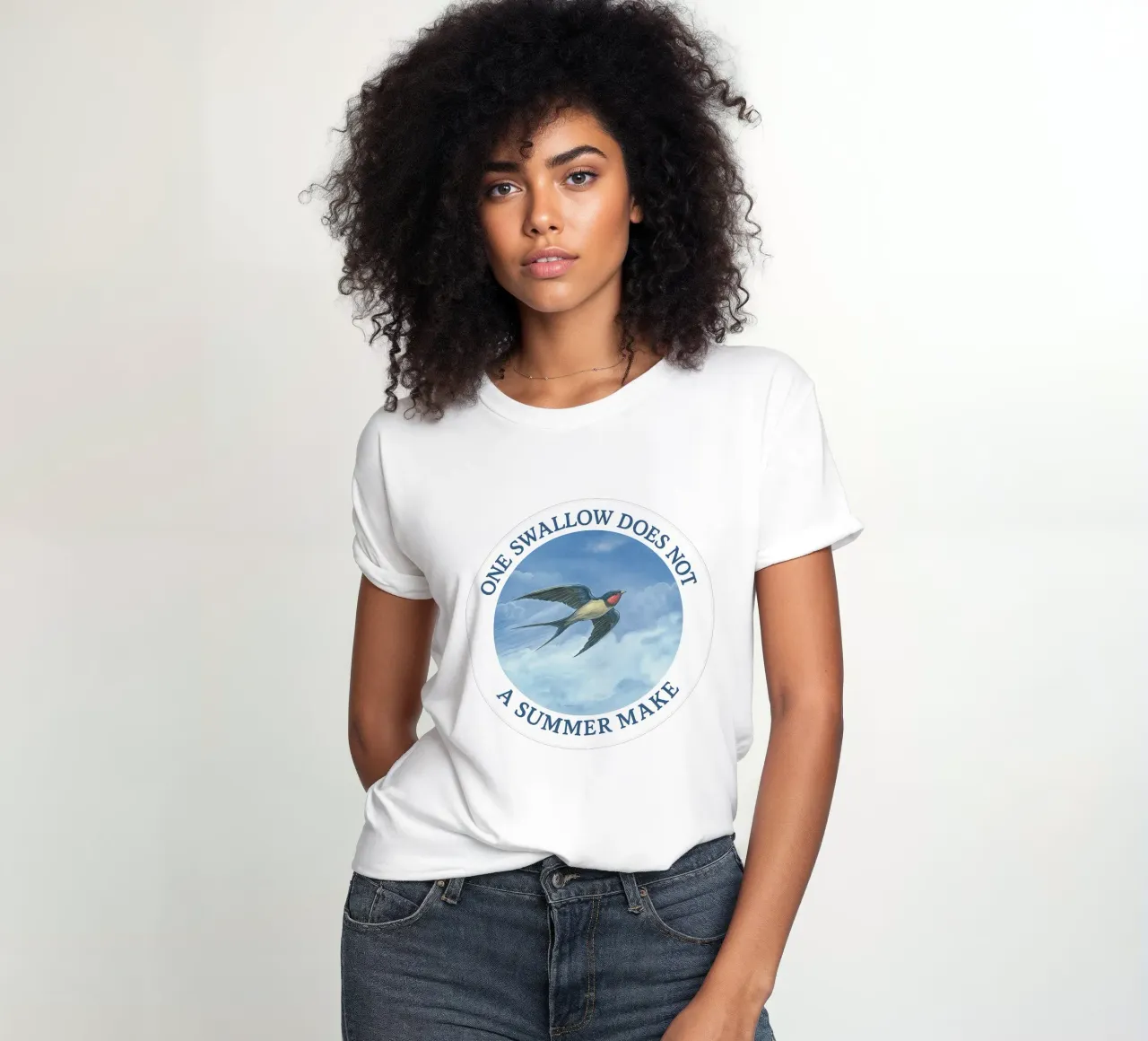 ONE SWALLOW DOES NOT A SUMMER MAKE t-shirt da donna da Vintage Van Gogh