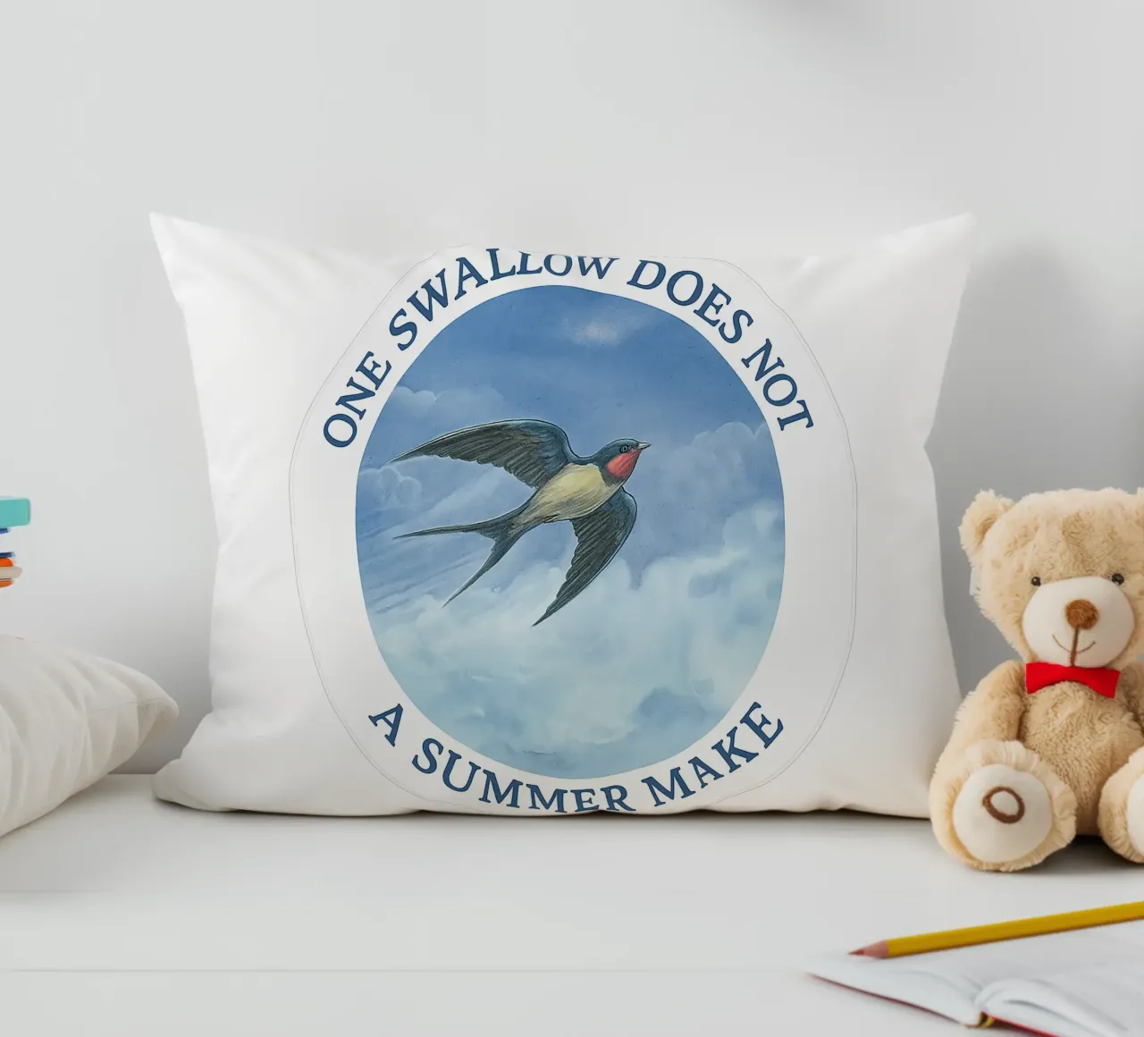 ONE SWALLOW DOES NOT A SUMMER MAKE cuscino da Vintage Van Gogh