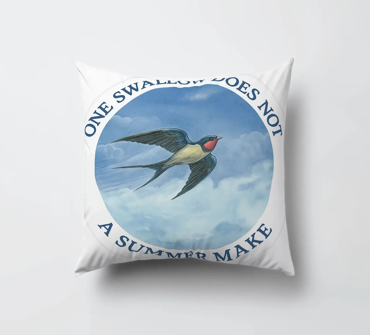 ONE SWALLOW DOES NOT A SUMMER MAKE cuscino da Vintage Van Gogh