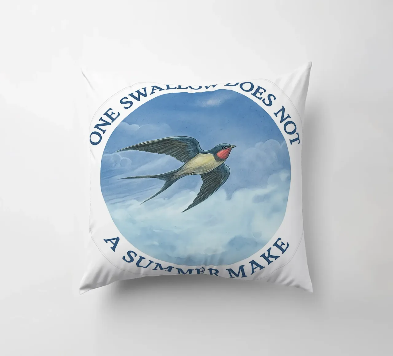 ONE SWALLOW DOES NOT A SUMMER MAKE cuscino da Vintage Van Gogh