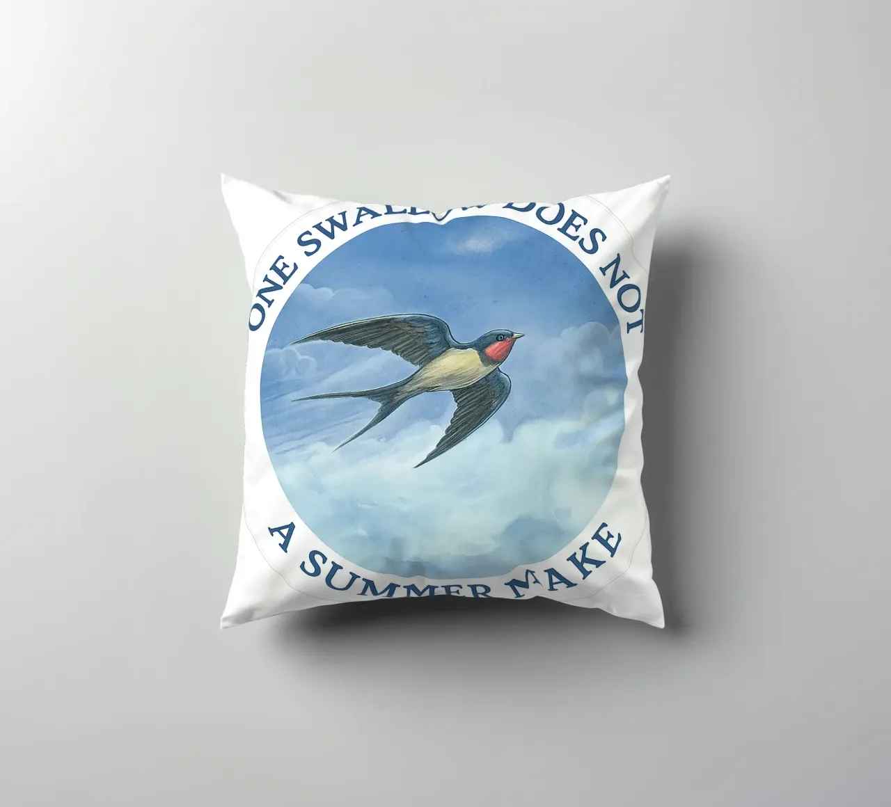 ONE SWALLOW DOES NOT A SUMMER MAKE cuscino da Vintage Van Gogh