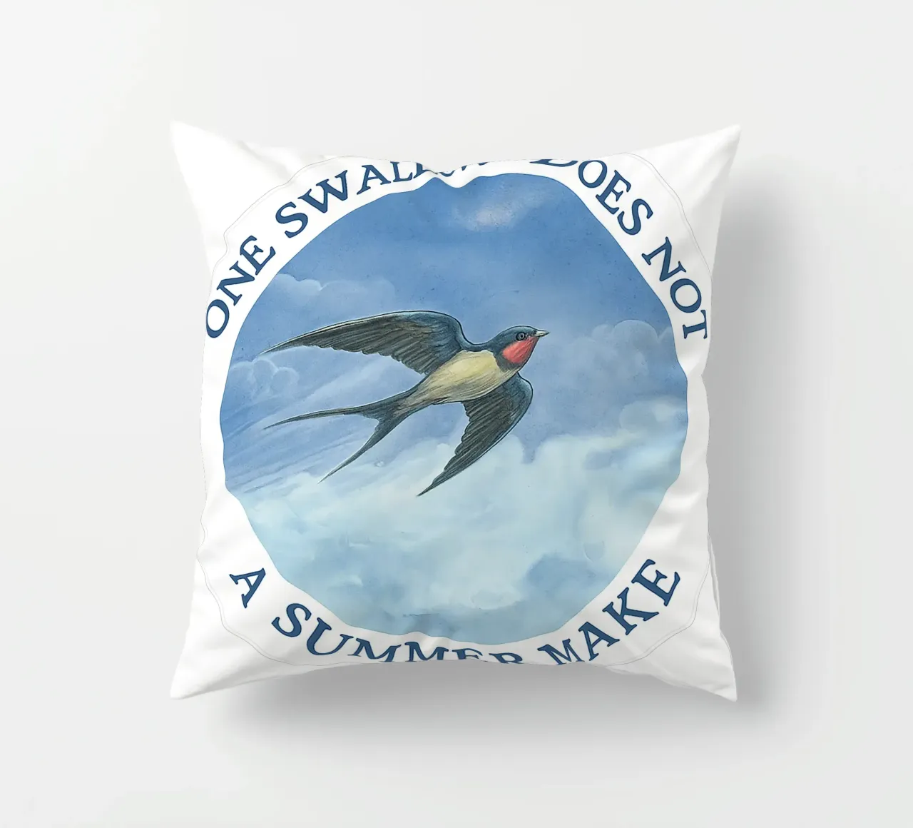 ONE SWALLOW DOES NOT A SUMMER MAKE cuscino da Vintage Van Gogh